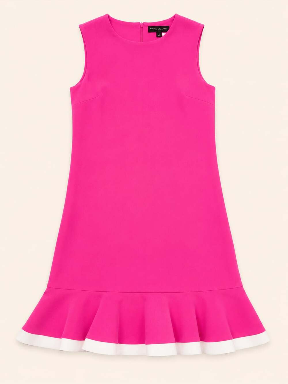 Victoria Beckham for Target Pink Ruffle Hem Shift Dress Small